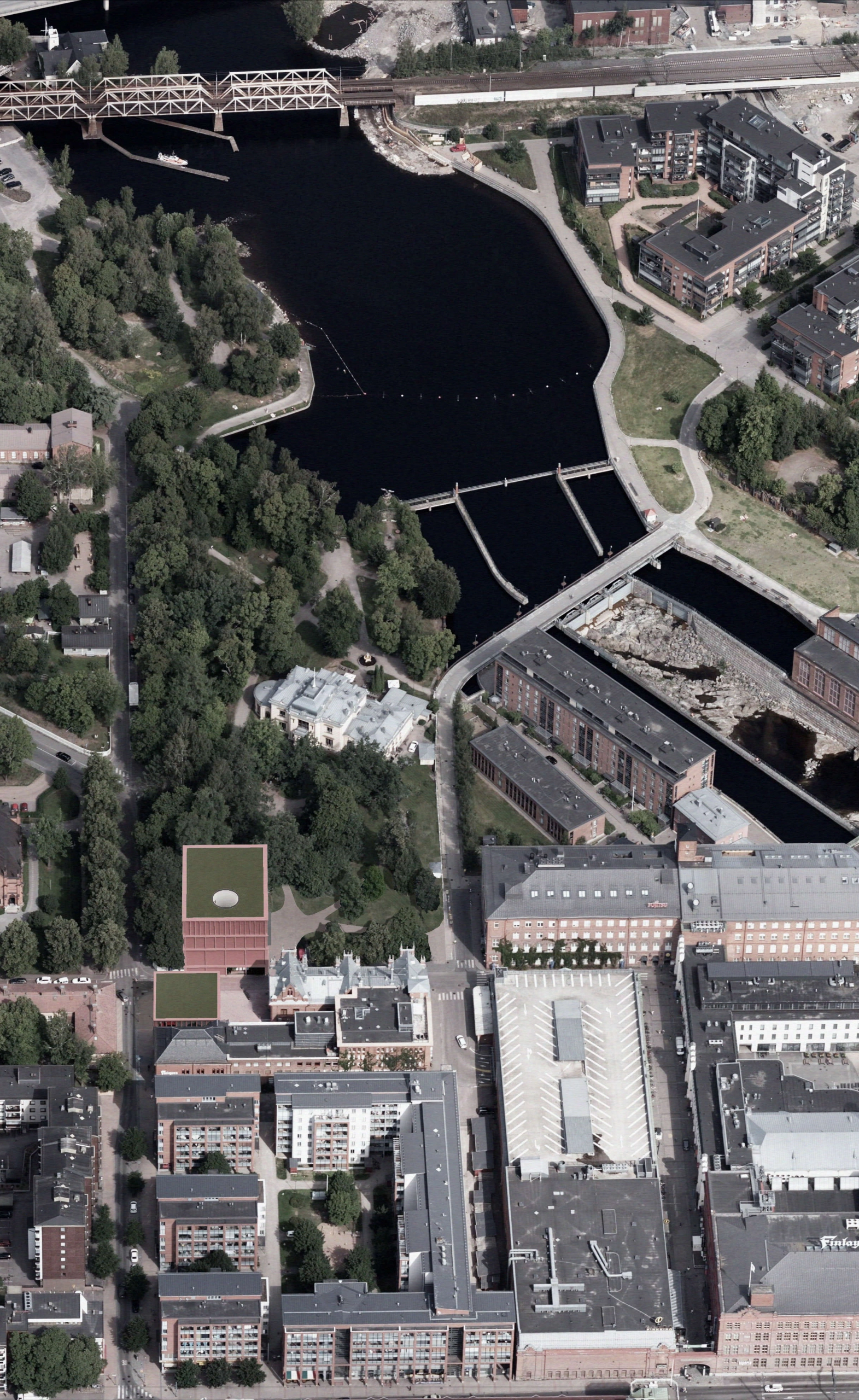 Scale model of Sara Hildén Art Museum.