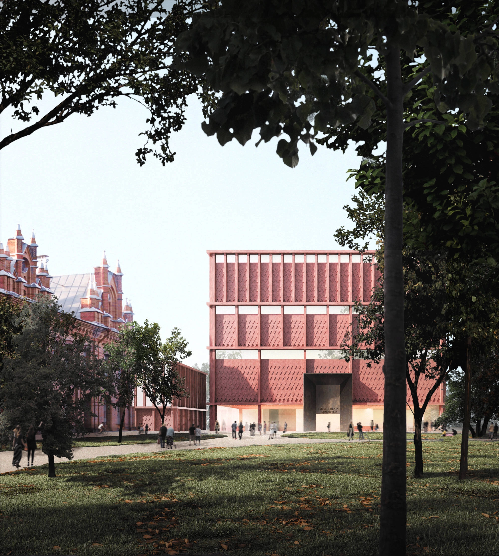 Exterior view of Sara Hildén Art Museum.