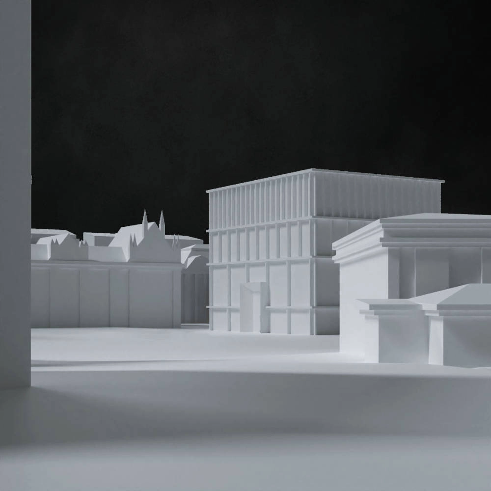 Scale model of Sara Hildén Art Museum.