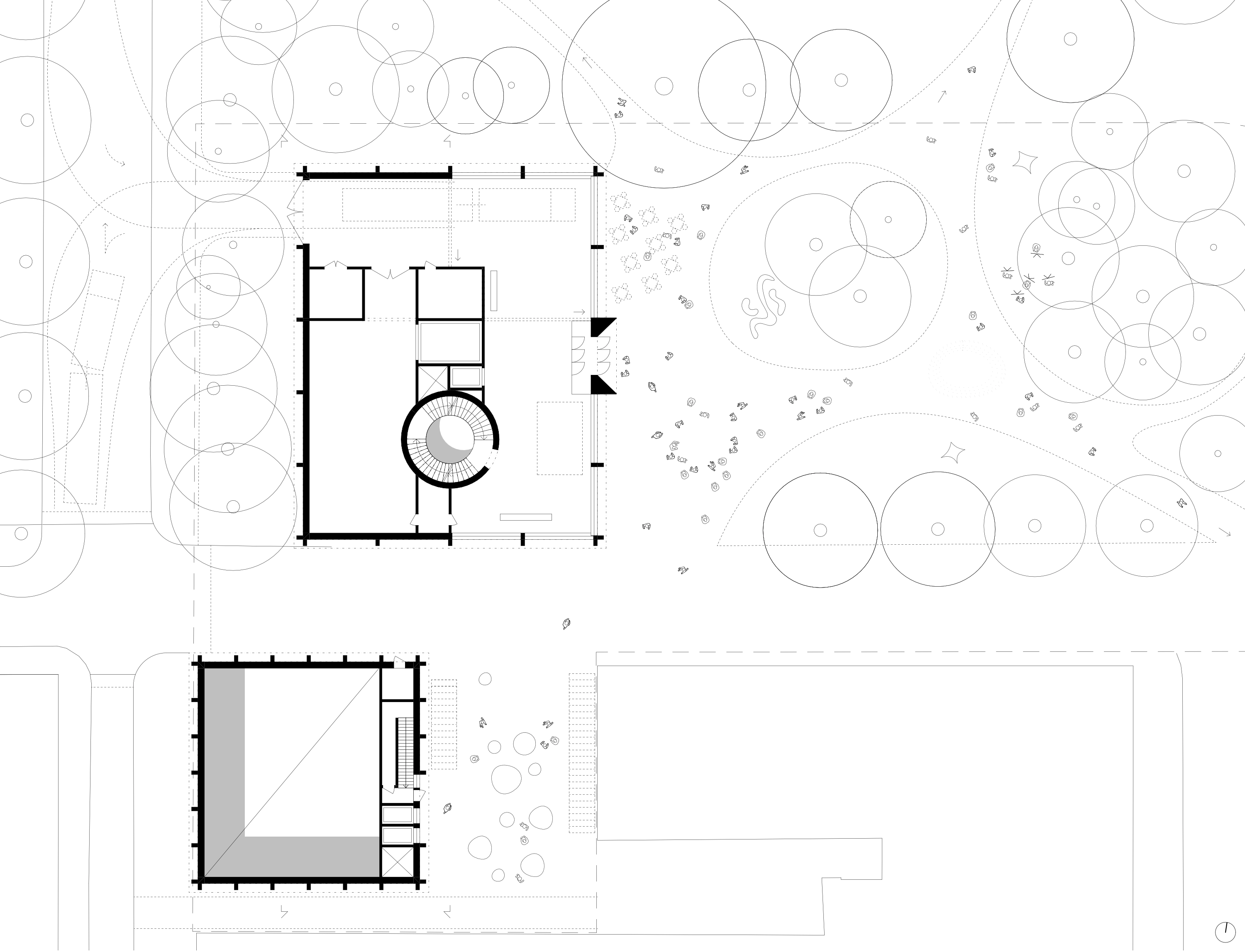 Interior view of Sara Hildén Art Museum.